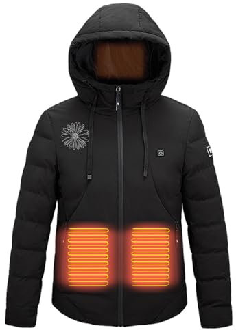 Battnot Beheizbare Jacke Herren Damen, Winter Elektrische Herren Beheizte Jacke USB Lade Heizmantel, Heizjacke Wärm Beheizbare Weste Warme Heizjacke für Outdoor Motorrad Wandern Skifahren Camping