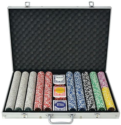 Homgoday Poker Set mit 1000 Aluminium Chips