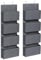 SONGMICS Hängeorganizer mit 4 Taschen, Hängeregal, 2er Set Kleiderschrank-Organizer, Hängeaufbewahrung, Tür-Organizer, Schlafzimmer Wohnzimmer, 12 x 33,5 x 100 cm, schiefergrau RDH004G02