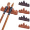 WEBEEDY 4 Stück Pinselhalter Kalligraphie Pinsel Rest Ständer Retro Holzpinsel Stifthalter Halter Für Home Office Desktop Dekoration Chinesische Japanische Kalligraphie Malerei Schreibpraxis