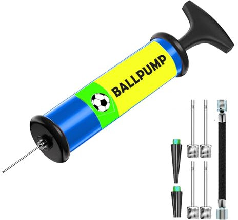 SHARRLA 1 PCS Ball Pump with Nozzle, Extension Hose, Great Air Pump for Exercise Sport Balls - Football & Soccer, Basketball, Volleyball Pump, Swim Inflatables (1PCS Pump)