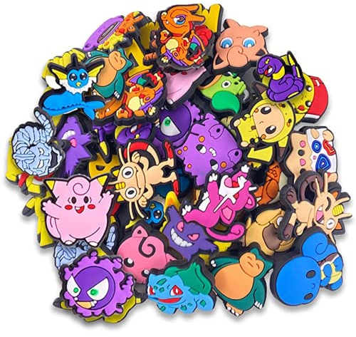 AhLmA 35-teilige Croc Anstecker Schuhanstecker Croc Anstecker Anime Schuh Charms Croc Sticker set Croc Kinder Stecker für Kinder, Jungen, Mädchen, Teenager und mehr