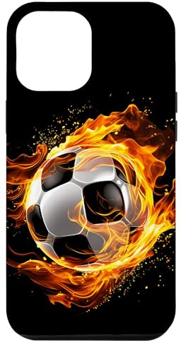 Fußball Flammen brennende Kinder Jungen Fußballspieler Hülle für iPhone 12 Pro Max