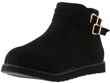 Stivaletti da donna con fibbia in metallo in pile stivali da cowboy moda donna western walking stivaletti alla caviglia scarpe morbide in pelle scamosciata stivali autunnali leggeri stivali alla moda