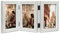 Shampsen Weißer Fotorahmen für 3 Fotos, Collagen, aufklappbar, für Tischplatte, Schreibtisch, Geschenk, für Mutter, Freundin, 10 x 15 cm