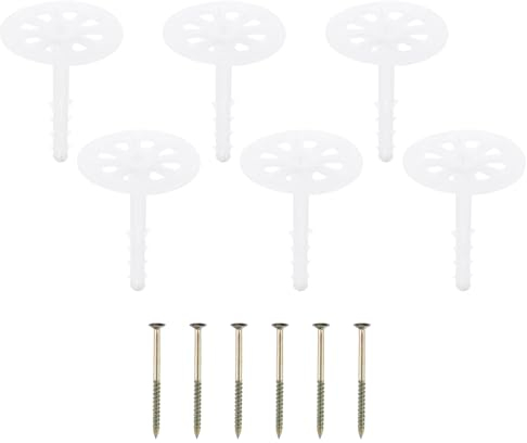 PATIKIL 82mm Perni Isolanti Perforati, 50pz Bullone Espansione in Plastica Chiodi Isolanti per Fissaggio Pannelli Schiuma a Pareti o Soffitti in Muratura