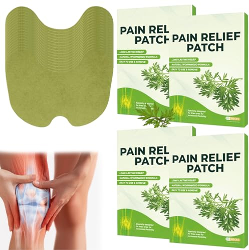 Pain Relief Patch, 40 Stück Schmerzlinderungspflaster, Schmerzpflaster Knie, Wärmepflaster, Pflaster für Knie, Wermut-Kniepflaster, Schmerzlinderung für Knie, Rücken, Nacken Muskelkater