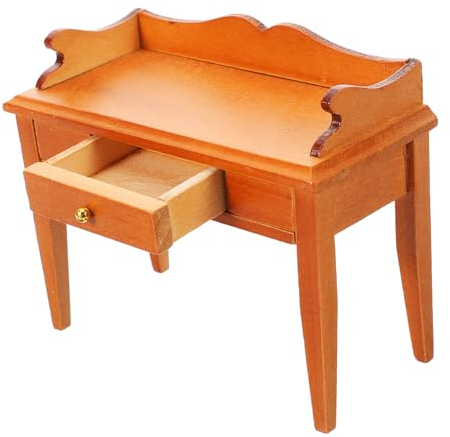 HEMOTON Puppenhaus Möbel Miniatur Schreibtisch Tisch Mini Möbel Dekorativer Puppen Schreibtisch Mini Schreibtisch Mini Möbel Figur Winziger Klassenzimmer Schreibtisch Mini