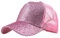Trucker-Pferdeschwanz-Kappe, Glitzer-Baseballmütze, Visier, einfarbige Brötchen, unordentliche Unisex-Baseballmützen Mützen Babys Junge Fahrradhelm Cap (Red, One Size)