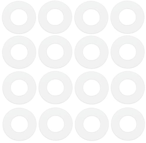 ECSiNG Paquet de 100 Rondelles Plates en Nylon M6 Rondelles en Nylon Rondelle Plate Transparente pour Tuyau d'eau Et Vannes 6,3 Mm ID 12 Mm OD 0,5 Mm d'épaisseur