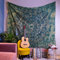 Craft Trade Mandala Grün Wandteppich Indische Wandtuch Tapestry Wandbehang Boho Wandteppiche für Heimdeko Wohnzimmer und Schlafzimmer - 228 x 274 cm
