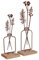 Aufsteller Silhouette Blumenvase rost 2er Set