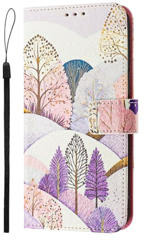 BEENTRYS Premium Leder Handyhülle für Realme 8 5G / V13 5G Hülle,Blume Kartenfach Ständer Standfunktion Magnetisch Schutzhülle Flip Stoßfest PU Klapphülle für Realme 8 5G / V13 5G-6