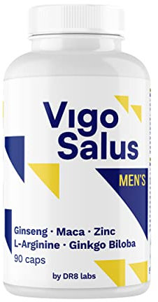 TESTOSTERON für Männer Booster - Extra Stark + Energie + Muskelaufbau - Hochdosiert -Ausdauer - Maca, L Arginin, Tribulus Terrestris, Ginko Biloba, Zink und Ginseng - Vigosalus 90 Kapseln