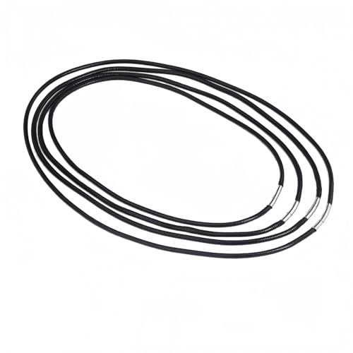 Heyumybit Collier en Cordon Cuir,4 Pièces Cordon pour Pendentif,DIY Fabrication de Bijoux Accessoires Noir Ciré Collier Pendentif 40/45/50/55cm