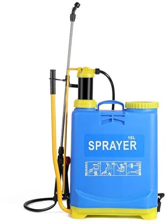 Pulverizador Eléctrico, Pulverizador Manual de alta presión con atomizador de 20L, aspersor de césped, mochila for jardín, nebulizadores de compresión, esparcidor nebulizador de agua(16L)