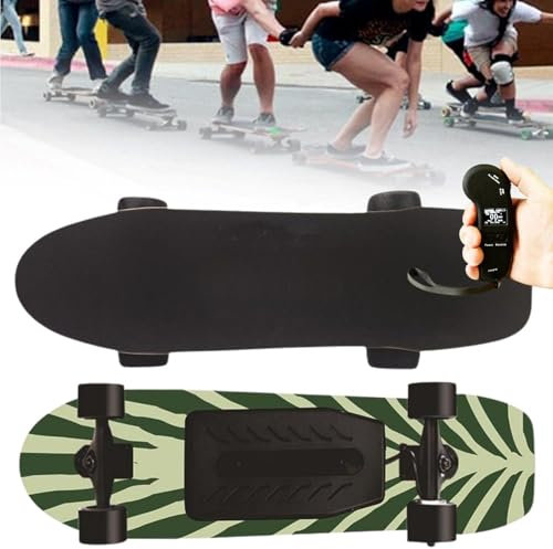 Elektrisches Longboard mit 30% Steigwinkel, 26 km Reichweite, 22 km/h Geschwindigkeit, 200 W bürstenloser Motor, DIY-Aufkleber für Erwachsene