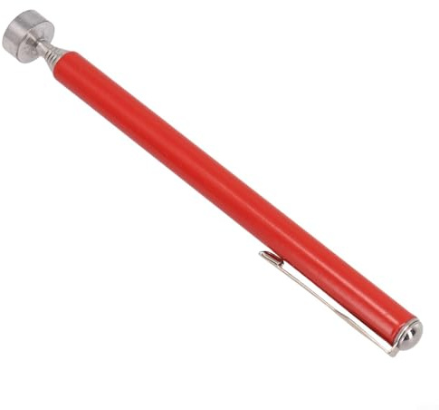Ausziehbarer Magnet für Pickup-Werkzeug aus Edelstahl mit leistungsstarkem Magnet zum Herausnehmen von Eisen- und Metallgegenständen in verschiedenen Anwendungen (0,9 kg Rot)