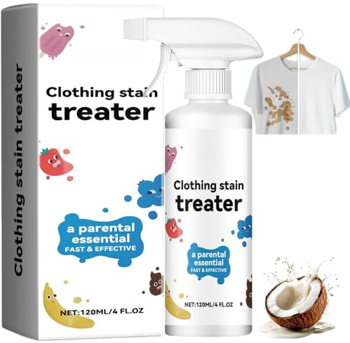Powerful Stain Remover Spray for Clothes,Stain Treater Spray,Fabric Cleaner,Effective on Grease,Oil,Ink,Wine,Safe on Whites & Colors,Perfect for Travel & Laundry,Fast-Acting Fabric Stains Remover