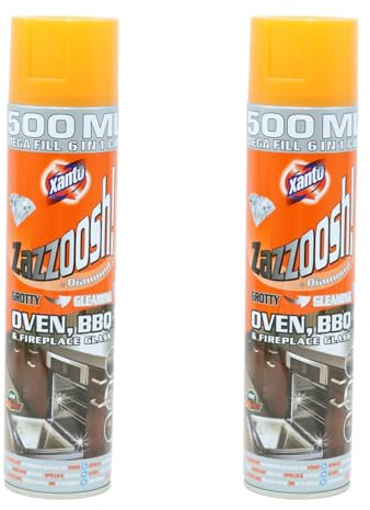 HOCHSTE® Zazzoosh Oven Cleaner Foam Spray, Heavy Duty Degreaser for Ovens, BBQ Grills, Fireplace Glass & Cooker Doors, (Oven Cleaner Foam Spray, 500ml, Pack of 2)