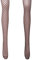 AONER 2 Pares Medias de Rejilla de Red Calcetines de Rejilla para Mujer Fishnet Tights Talla Unica (Negro * 2 Pares)
