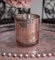Photophore en verre or rose/champagne pour bougie chauffe-plat 3 tailles décoration de mariage événement, doré, Rose Gold 70 x 90mm