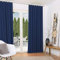 Beautissu 2er Set Verdunklungsvorhänge Amelie 140x245 cm Blau - Vorhang Blickdicht mit Kräuselband – 2 Stück Blackout Gardinen Universalband - Vorhänge für Wohnzimmer, Schlafzimmer & Büro