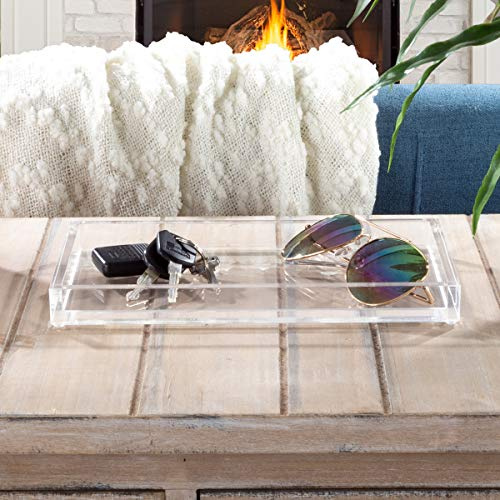 Acryl-Tablett-Organizer – Transparenter minimalistischer Auffangbehälter für Nachttisch, Bad und Büro – ästhetisch ansprechende Raumdekoration Lavish Home