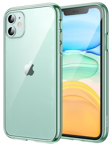 JETech Case for iPhone 11 (2019), 6.1-Inch, Shockproof Transparent Bumper Cover, Anti-Scratch Clear Back (Midnigth Green)