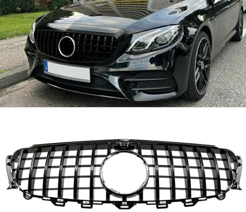Sport Kühlergrill Schwarz kompatibel für Mercedes E Klasse W213 S213 C238 A238 + Kamera auf Panamericana GT DM Autoteile 2752