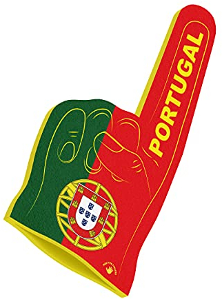HIGH FIVE FINGERS Portugal Fahne Weltmeisterschaft Europameisterschaft Flagge Fanartikel | Schaumstoff Hand für Spiele, Stadion, Events | One Size | 44 x 22 x 2,5 cm | Portugal
