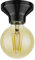 ledscom.de LED Deckenleuchte Elektra Porzellan schwarz, inkl. E27 LED gold max. 818lm, 3-Stufen dimmen, extra-warmweiß