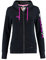 M.Conte Damen Sweatshirt Kapuzenpullover Jacke mit Kapuze Hoodie Pullover Sweatjacke Kapuzenjacke Sweater Sweat-Shirt-Jacke (M Black Schwarz)