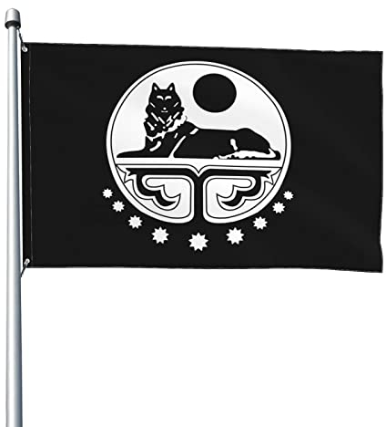 Gartenfahnen 90x150cm, Wappen Der Tschetschenischen Republik Itschkeria Garten Flagge Dekorative Artificial Flag Personalisierte Hissflagge Für Balkon Bauernhaus