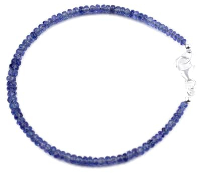 Tansanit facettierte Armband 19,5 cm Lang