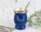Made in Gift Kit Vaso de Colores para Mate Argentino 25cl Personalizado con Nombre o Texto Grabado Imborrable sobre Acero Inoxidable de Doble Pared Térmica con Bombilla y Cepillo de Limpiar (Azul)