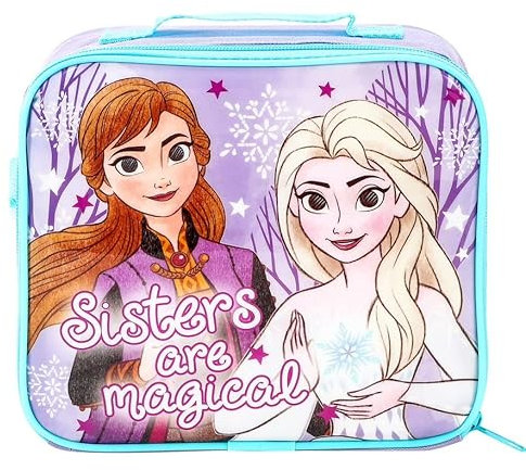 TDL Elsa and Anna Lunch Bag Sisters Children's School or Travel Dinner Bag