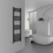 Warmehaus Moderner Handtuchheizkörper für Badezimmer, 1400 x 400 mm, gebogen, für Badezimmer, Küche, Schwarz