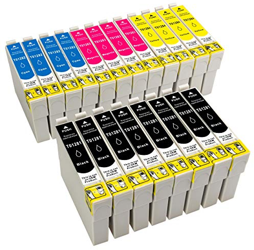 ESMONLINE 20 Set Multipack kompatible Druckerpatronen als Ersatz für Epson T1285 für Epson Stylus SX-420 SX-425 SX-430 SX-435 SX-438 SX-440 SX-445 Office BX-305 S-22 SX-125 SX-130 SX-230 SX-235