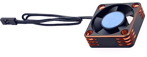 MACHSWON Black-Orange 540 550 Motor Fan Replace Rocket 30x30mm Aluminum 28000RPM Motor Cooling Fan for 1/8 1/10 1/12 RC Car Universal 30mm Heat Dissipation Metal Fan