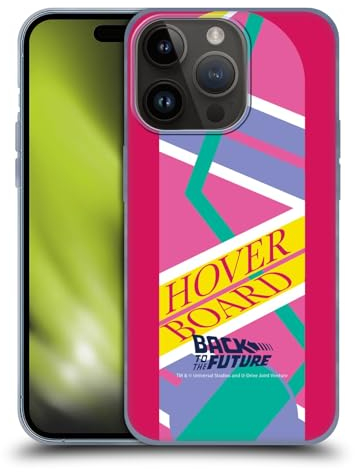 Head Case Designs Offizielle Back to The Future Hoverboard 2 I Zusammengestellte Kunst Soft Gel Handyhülle Hülle kompatibel mit Apple iPhone 15 Pro