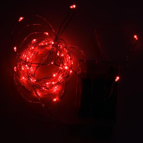KARSUM Christmas Lights,Indoor String Lights,Indoor String Lights 8 Memory Modes and 6-18 Hours Timer(Red,1Pcs)