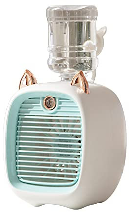 MACHSWON Ventilador portátil de 3 velocidades, 190 ml, mini aire acondicionado evaporativo, recargable por USB, ventilador de aire personal con humidificador para habitación, dormitorio, escritorio de