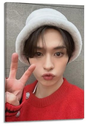 Poster für streunende Kinder, niedliches Lee-Know-Poster, koreanische Boy-Band, 2, dekoratives Gemälde, Leinwand, Wandposter und Kunstdruck, moderne Familienschlafzimmer-Dekoration, Poster, 40 x 60 cm