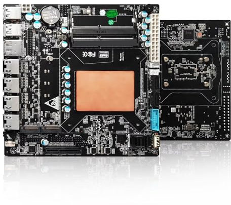 ROUAFWIT NAS Motherboard Core i7 1165G7, 6 x SATA3.0, 2 x M.2 NVMe, 2 x DDR4, PCI-Ex4 Slot, 17x17 Mini-TX NAS Board, 4 x I226v 2.5 Gigabit Ethernet, Micro Appliance NAS Board, Barebone