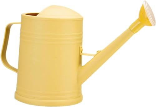 Youning Arrosoir de jardin 2 l - Petit arrosoir pour plantes d'intérieur - Avec douchette amovible - En plastique - Pour l'intérieur et l'extérieur - Jaune clair