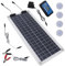 Mainteneur De Chargeur De Batterie Solaire De Voiture,Mainteneur De Batterie Solaire - Chargeur d'entretien étanche 100 W,Chargeur de Maintien de Panneau Solaire, Double Sortie, pour Voiture 12V-24V,