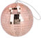 Boland - Glänzende Discokugel, Durchmesser ca. 15 cm, Disco Fever, Hängedeko, Dekoration für Party oder Silvester, Rosegold