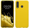 kwmobile Funda para Huawei P30 Lite Carcasa - Ultrafina de TPU y Silicona con Bordes elevados anticaídas - Amarillo chillón