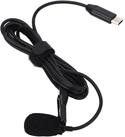 Lavalier Lapel Microphon, Omnidirectional Pickup Condenser Clip On Lapel Mic with Mini XLR Jack, Noise Reduction, Hand Free Clip On Lapel Mic for ONE RS